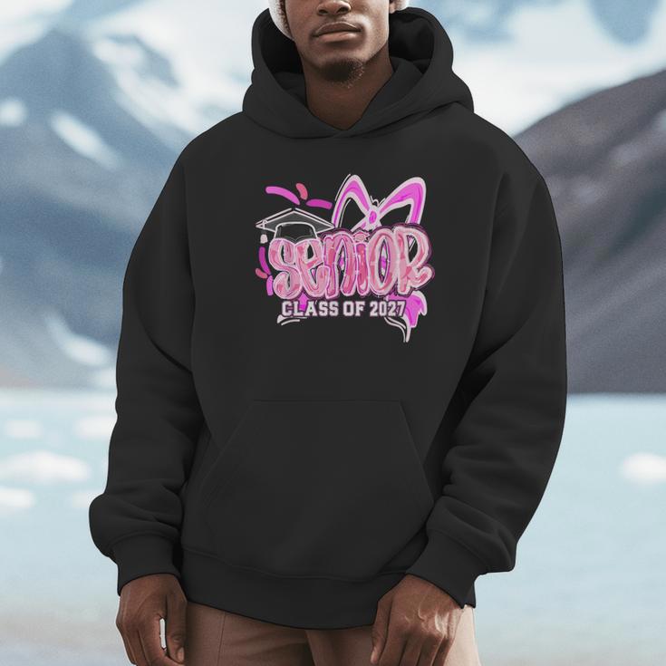 Graduation 2027 Senior 2027 Class Of 2027 Coquette Pink Girl Unisex Hoodie