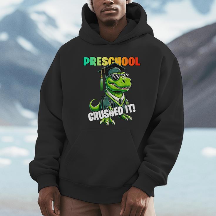 Graduation Preschool DinosaurRex Crushed It Boys Grad Unisex Hoodie