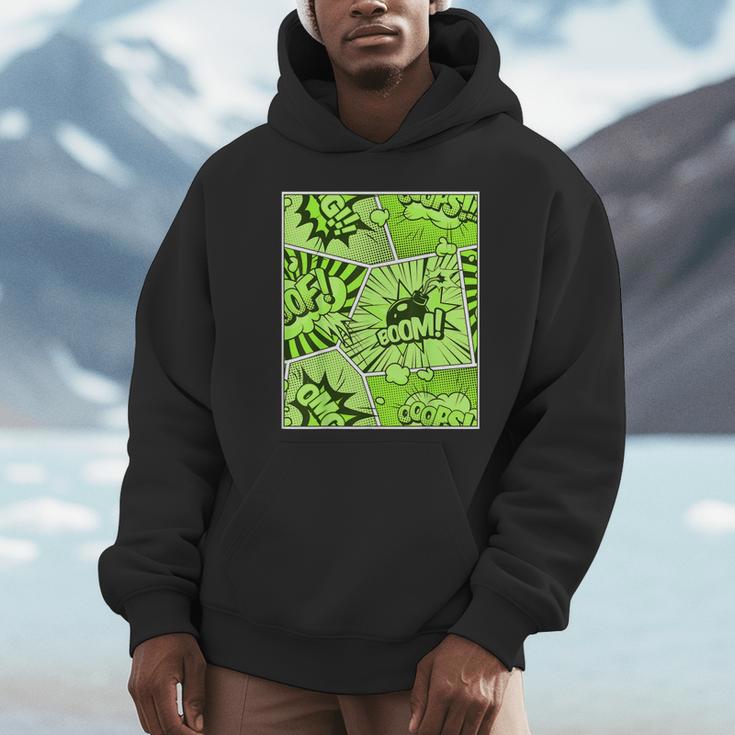 Green Comic Book Green Graphic Unisex Hoodie Green Comic Book Green Graphic Unisex Hoodie