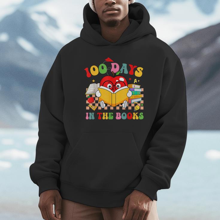 Groovy 100 Days In The Books Reading 100th Day Of School Unisex Hoodie