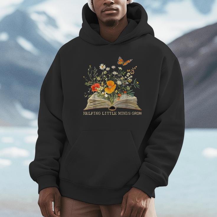 Helping Little Minds Grow Floral Book Education SPED Teacher Unisex Hoodie Helping Little Minds Grow Floral Book Education SPED Teacher Unisex Hoodie