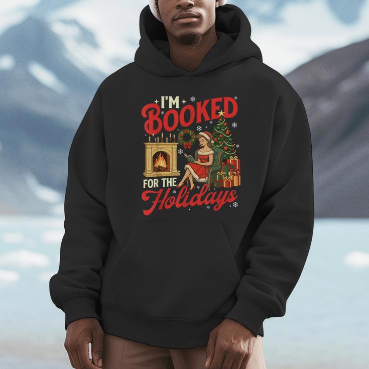 I'm Booked For The Holidays Christmas Reading Bookworm Xmas Unisex Hoodie
