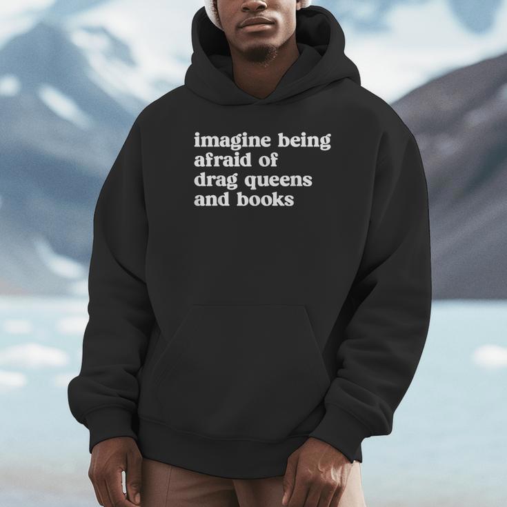 Imagine Being Afraid Of Drag Queens And Books Classic Unisex Hoodie