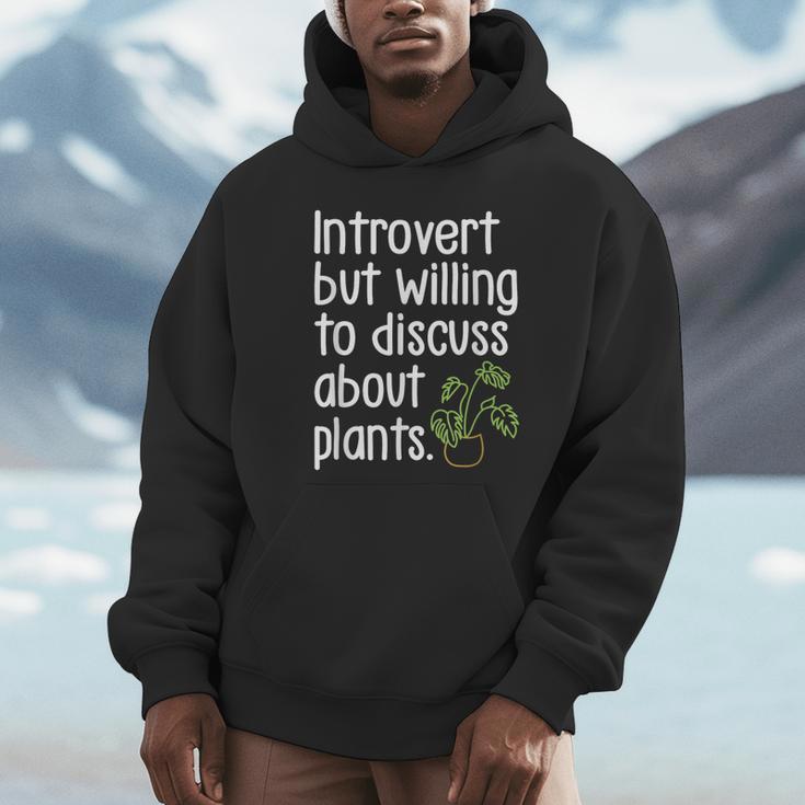 Introvert Humorous Plant Lover Gardening Unisex Hoodie Introvert Humorous Plant Lover Gardening Unisex Hoodie