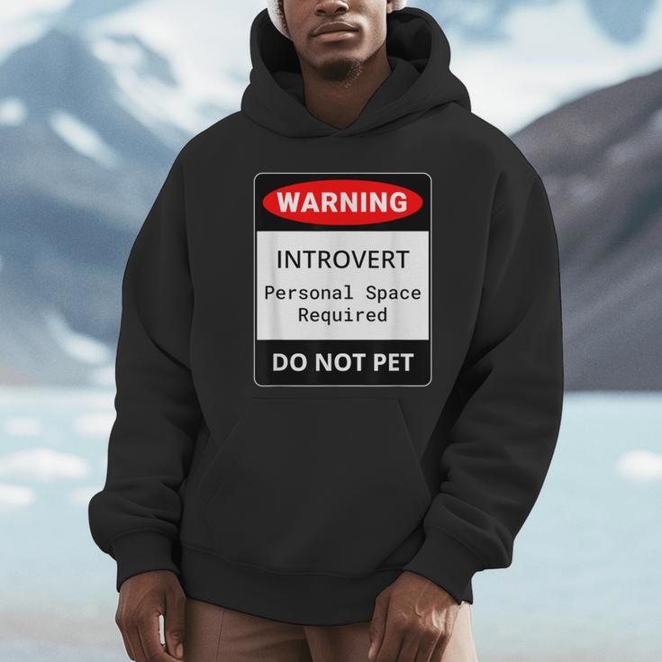 Introvert Warning Danger Do Not Pet Disturb Anti-Social Unisex Hoodie Introvert Warning Danger Do Not Pet Disturb Anti-Social Unisex Hoodie