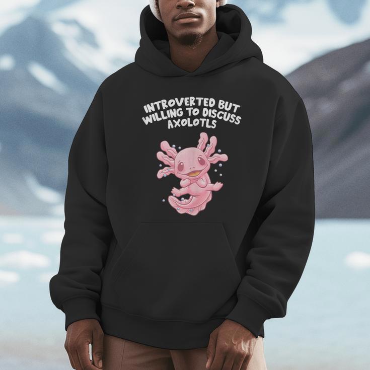 Introverted But Willing To Discuss Axolotl Salamander Unisex Hoodie