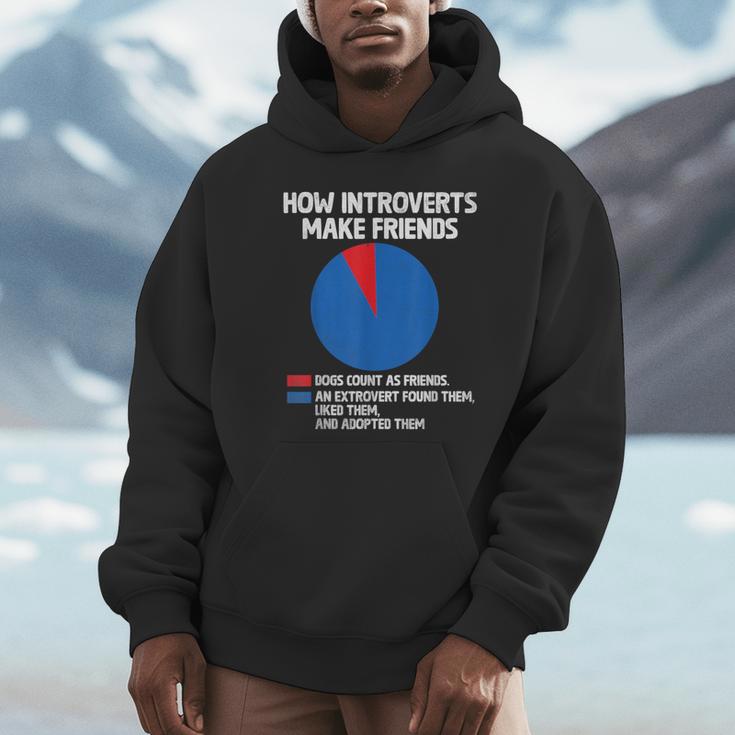 How Introverts Make Friends Sayings For Introverts Unisex Hoodie