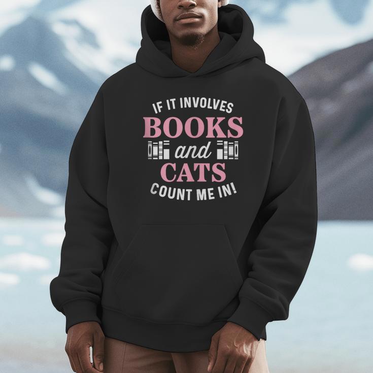 If It Involves Books And Cats Book Lover Unisex Hoodie If It Involves Books And Cats Book Lover Unisex Hoodie