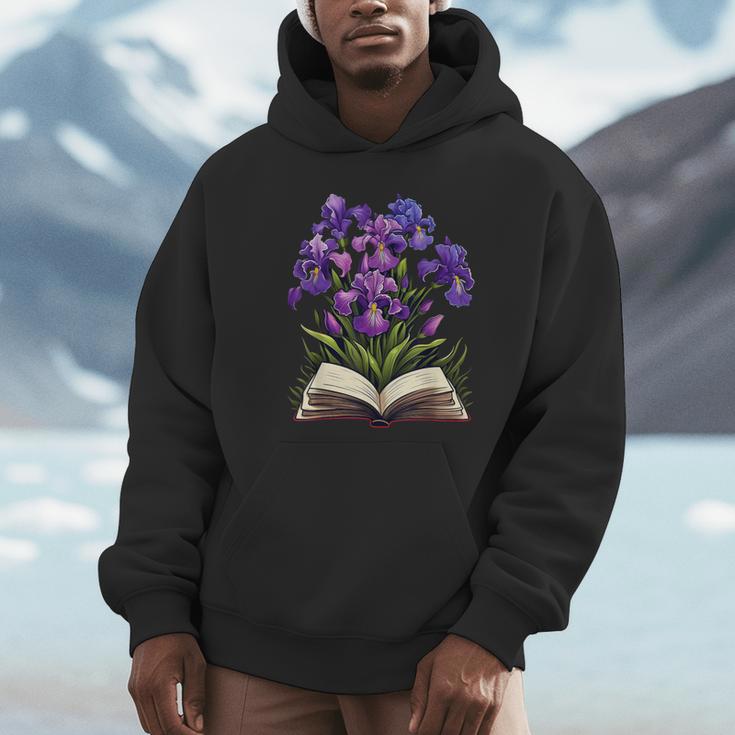 Irises Flowers Book Iris Floral Unisex Hoodie