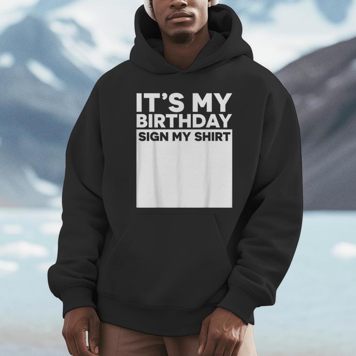 It's My Birthday Sign Boy Men Decoration Guestbook Unisex Hoodie It's My Birthday Sign Boy Men Decoration Guestbook Unisex Hoodie