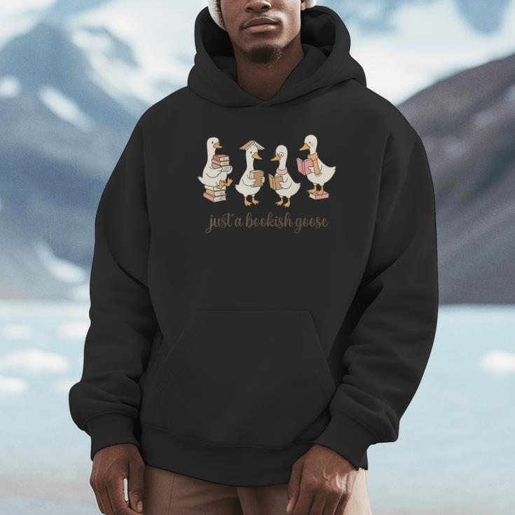Just A Bookish Goose Goose Book LoverSilly Goose Book Club Unisex Hoodie