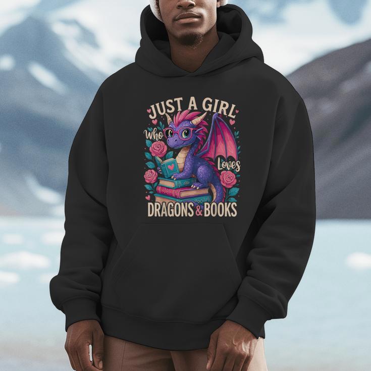 Just a Girl Who Loves Dragons And Books Dragon Unisex Hoodie