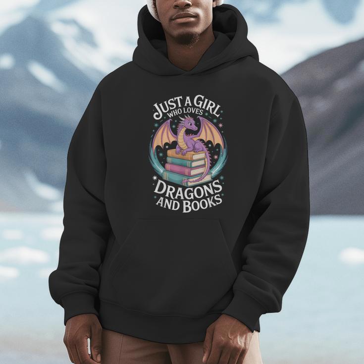 Just A Girl Who Loves Dragons And Books Fantasy Reader Unisex Hoodie