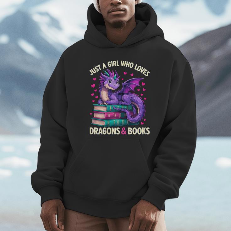 Just a Girl Who Loves Dragons And Books Reading Unisex Hoodie Just a Girl Who Loves Dragons And Books Reading Unisex Hoodie