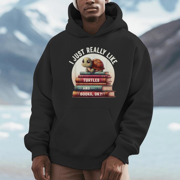 I Just Really Like Turtles And Books OK Turtle Reading Unisex Hoodie I Just Really Like Turtles And Books OK Turtle Reading Unisex Hoodie