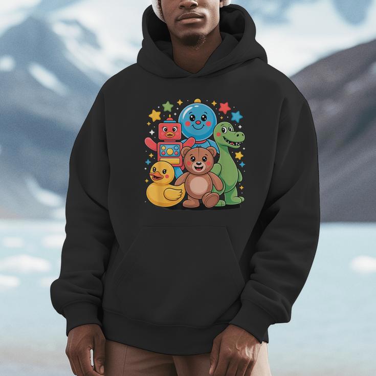Kidcore Aesthetic Retro Vibes Colorful Cartoon Nostalgia Unisex Hoodie