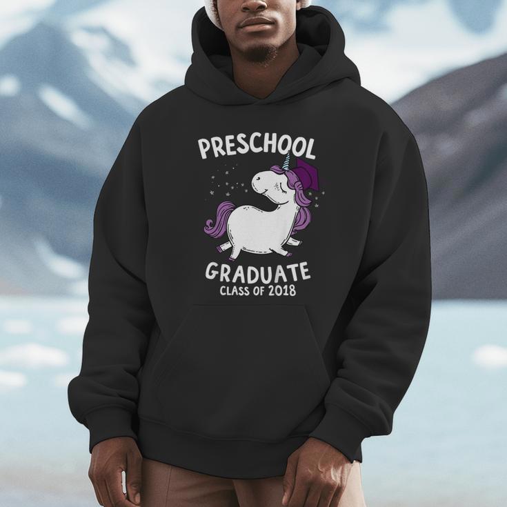 Kids Class Of 2018 Unicorn Preschool Graduation For Girls Unisex Hoodie