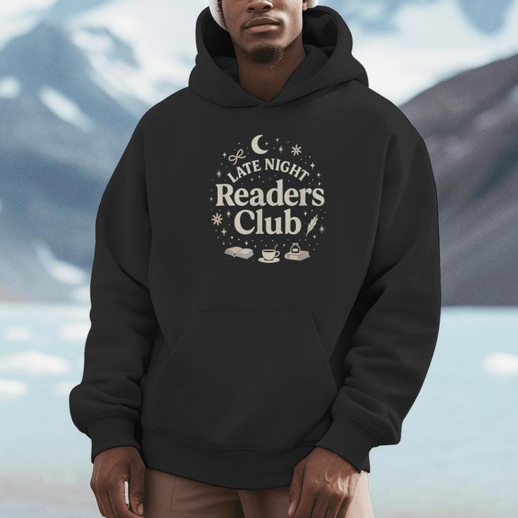 Late Night Readers Club Moon & Stars Book Lover Unisex Hoodie