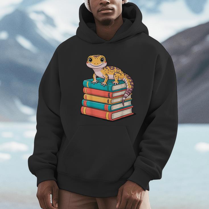 Leopard Gecko Book Lover Reading Unisex Hoodie