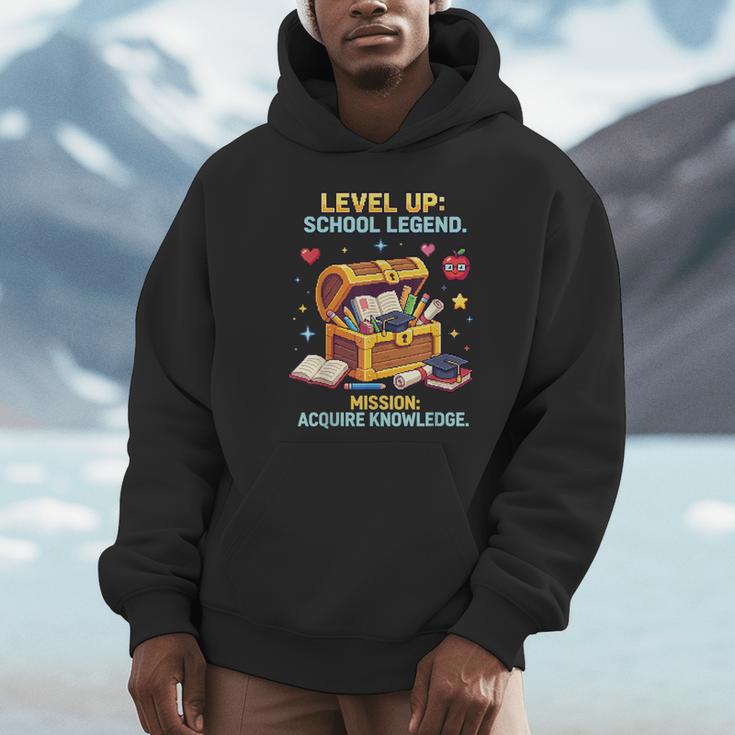 Level Up School Legend Video Game Pixel Art Graduation Unisex Hoodie
