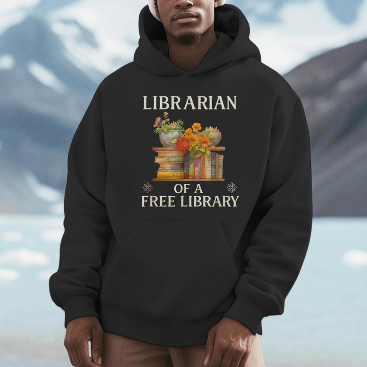 Librarian Of a Free Library Floral Book Lover Unisex Hoodie