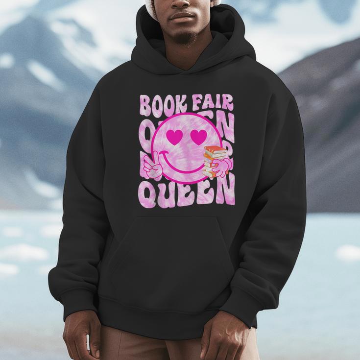 Library Book Fair Queen Vibe Groovy Tie Dye School Reading Unisex Hoodie Library Book Fair Queen Vibe Groovy Tie Dye School Reading Unisex Hoodie