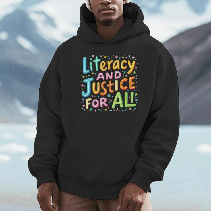 Literacy And Justice For All Protect Banned Books Library Unisex Hoodie