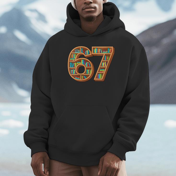 Literary 67 Bookshelf Six Seven Reading Meme Unisex Hoodie Literary 67 Bookshelf Six Seven Reading Meme Unisex Hoodie