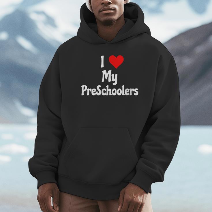 I Love My PreSchool Students Teachers Educators Graduation Unisex Hoodie