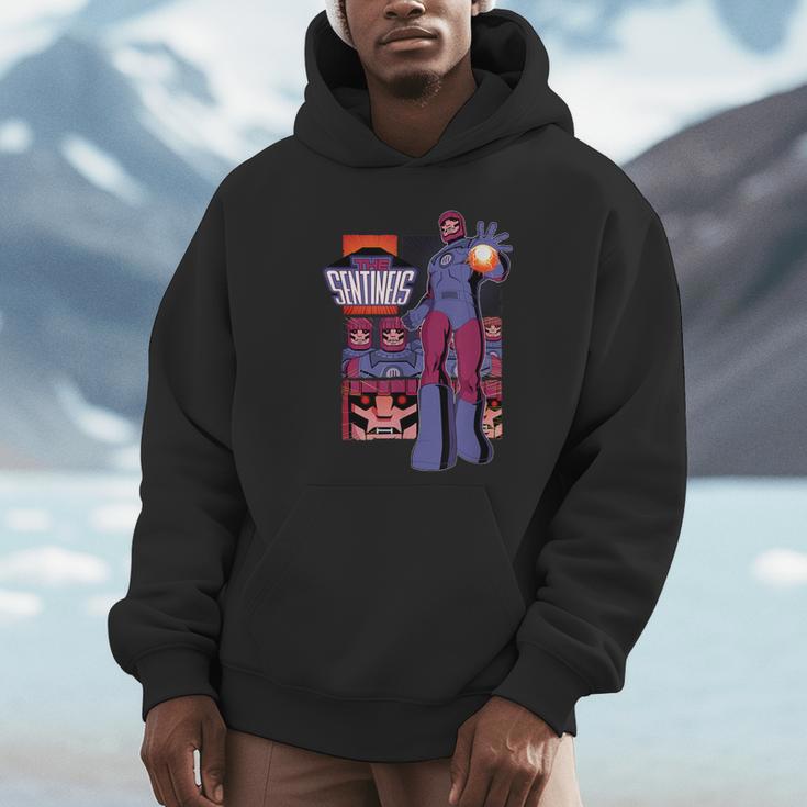 Marvel X-Men '97 Sentinels Vintage Classic Comic Book Panels Unisex Hoodie