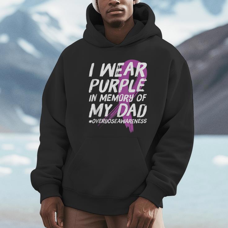 Memory Of Dad Wear Purple Overdose Awareness Unisex Hoodie Memory Of Dad Wear Purple Overdose Awareness Unisex Hoodie