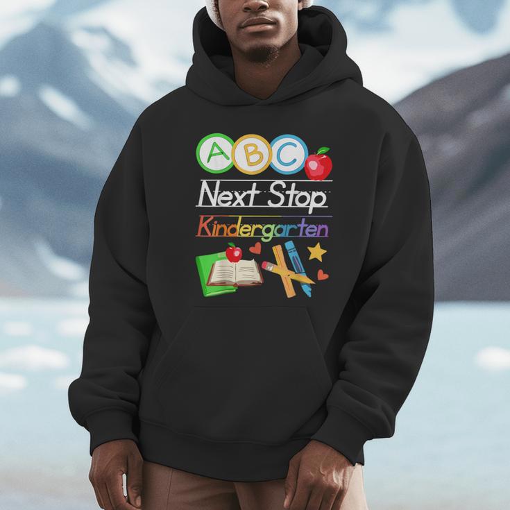 Next Stop Kindergarten Preschool Graduation 2025 Boy Girl Unisex Hoodie