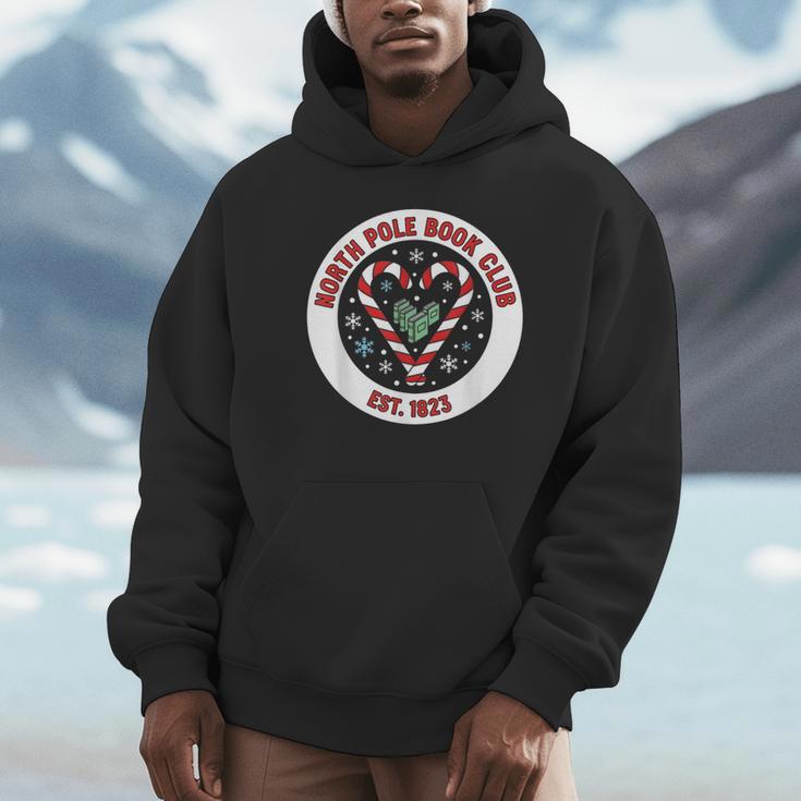 North Pole Book Club Shirt Candy Cane Christmas Unisex Hoodie