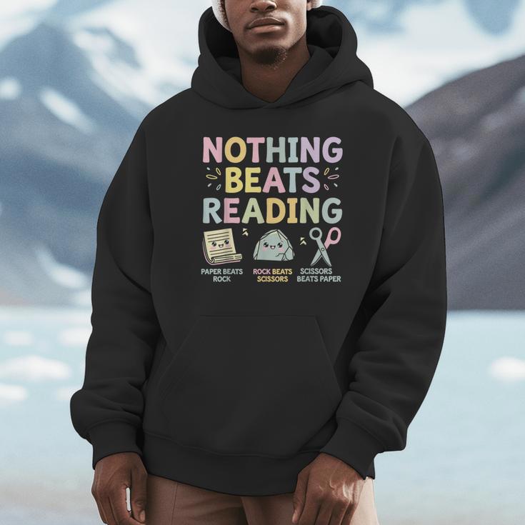 Nothing Beats Reading Book Librarian Across America Kids Unisex Hoodie