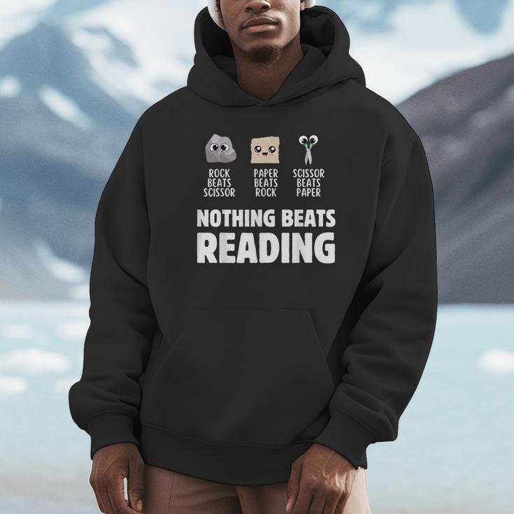 Nothing Beats Reading Librarian Book Bookworm Unisex Hoodie