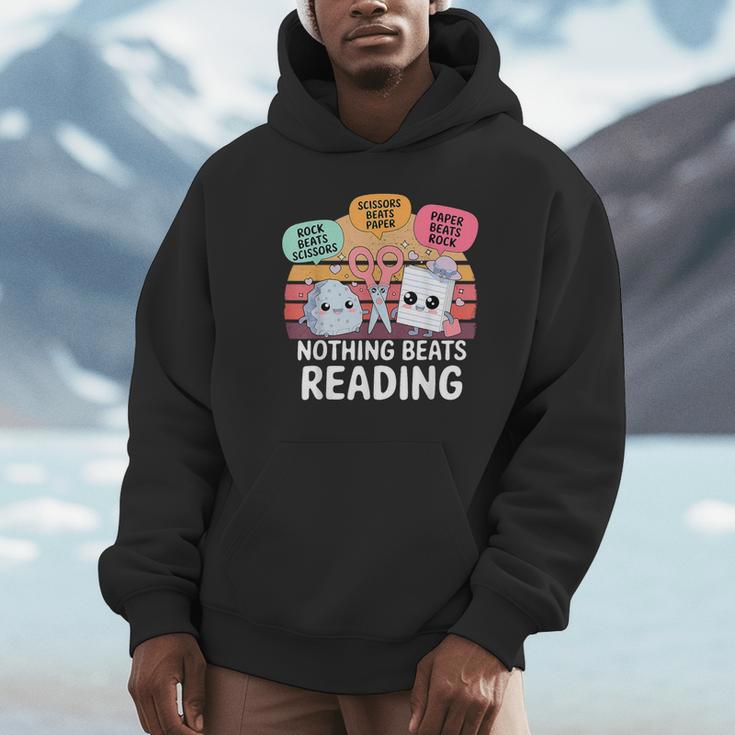 Nothing Beats Reading Rock Paper Scissors Books Lover Unisex Hoodie Nothing Beats Reading Rock Paper Scissors Books Lover Unisex Hoodie