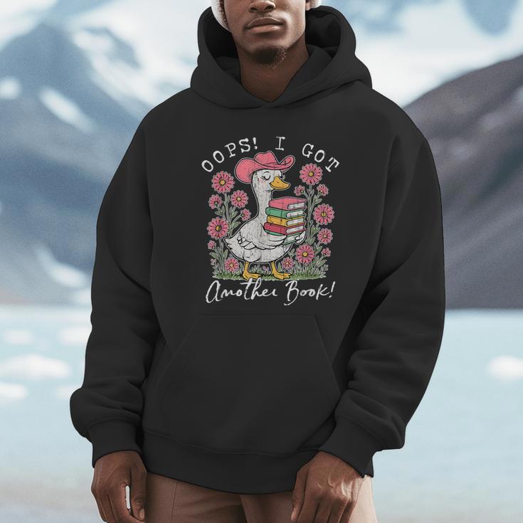 Oops I Got Another Book Goose Reading Humor Unisex Hoodie
