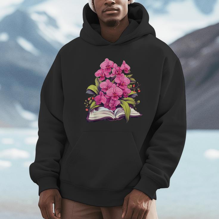 Orchids Flowers Book Floral Unisex Hoodie Orchids Flowers Book Floral Unisex Hoodie