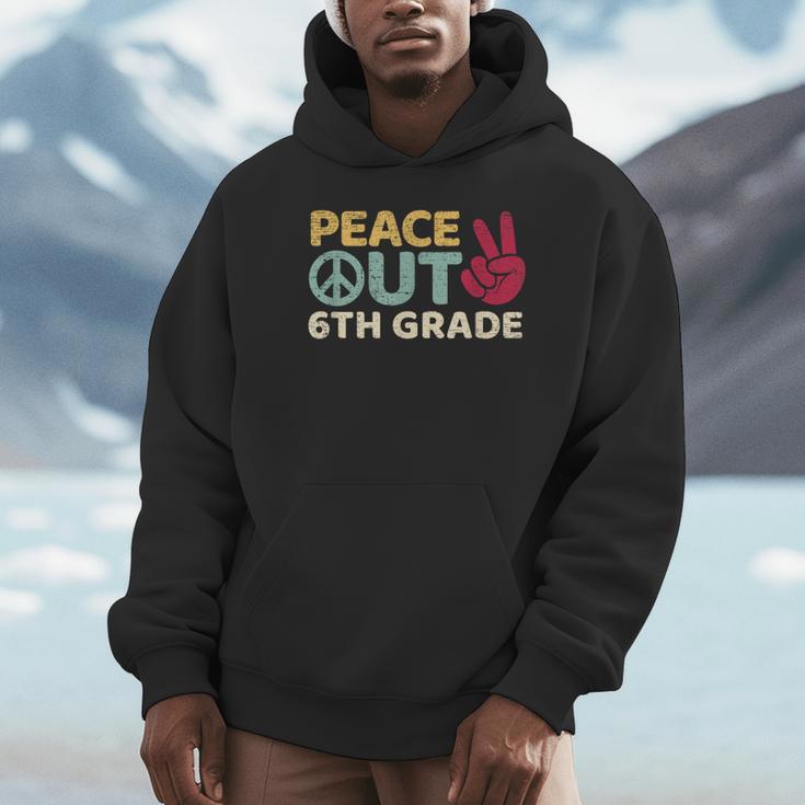 Peace Out 6th Grade Graduation Last Day Of School Unisex Hoodie