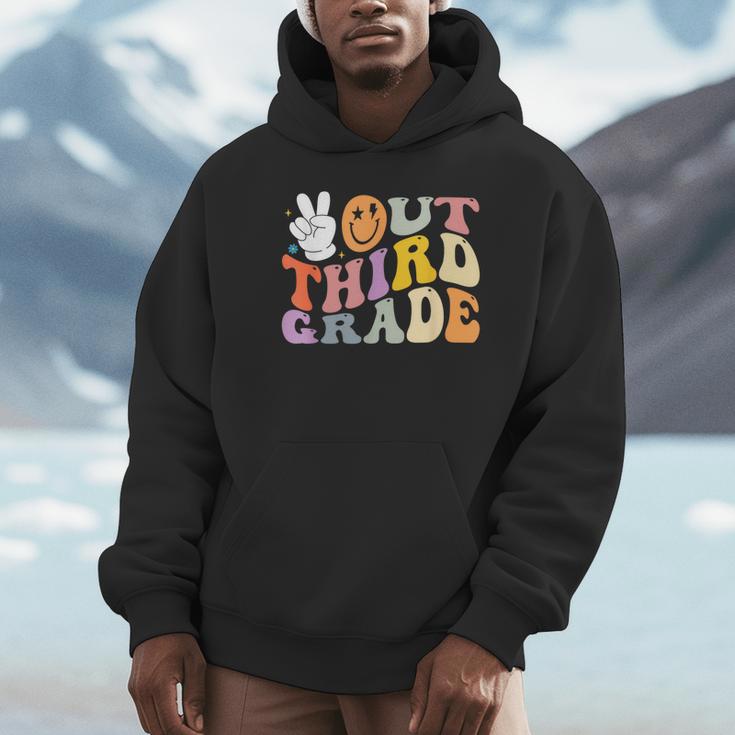 Peace Out Third 3rd Grade Graduation Graduate Class Of 2025 Unisex Hoodie