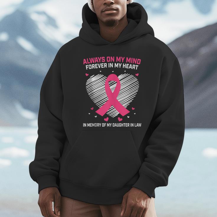Pink In Memory Of Daughter In Law Breast Cancer Heart Print Unisex Hoodie Pink In Memory Of Daughter In Law Breast Cancer Heart Print Unisex Hoodie