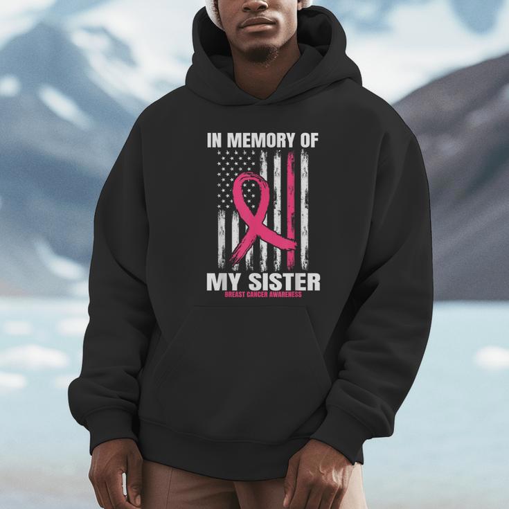 Pink In Memory Of Sister Breast Cancer Awareness Flag Shirts Unisex Hoodie Pink In Memory Of Sister Breast Cancer Awareness Flag Shirts Unisex Hoodie