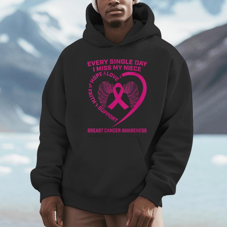 Pink Ribbon In Memory Of My Niece Breast Cancer Awareness Unisex Hoodie