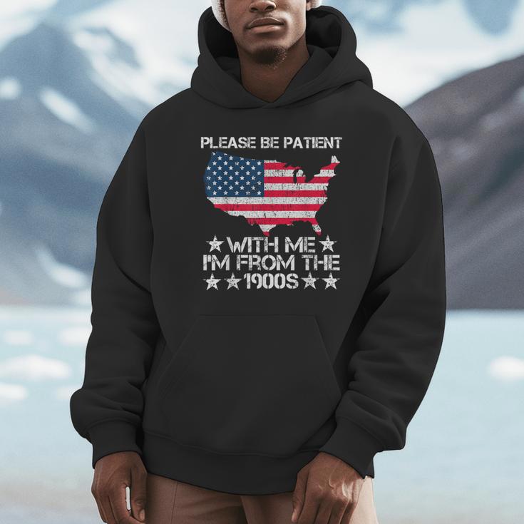 Please Be Patient With Me I'm From The 1900s American Flag Unisex Hoodie