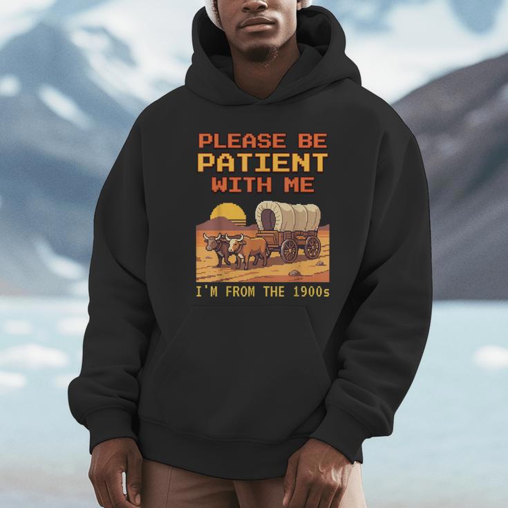 Please Be Patient I'm From The 1900s Retro Pixel Art Unisex Hoodie