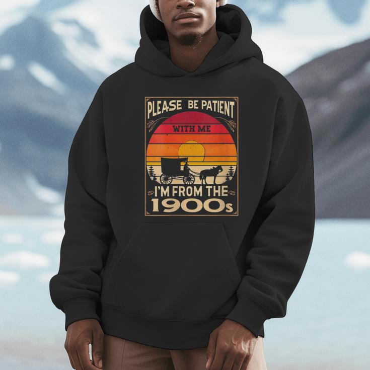 Please Be Patient I'm From The 1900s Sunset Vintage Wagon Unisex Hoodie