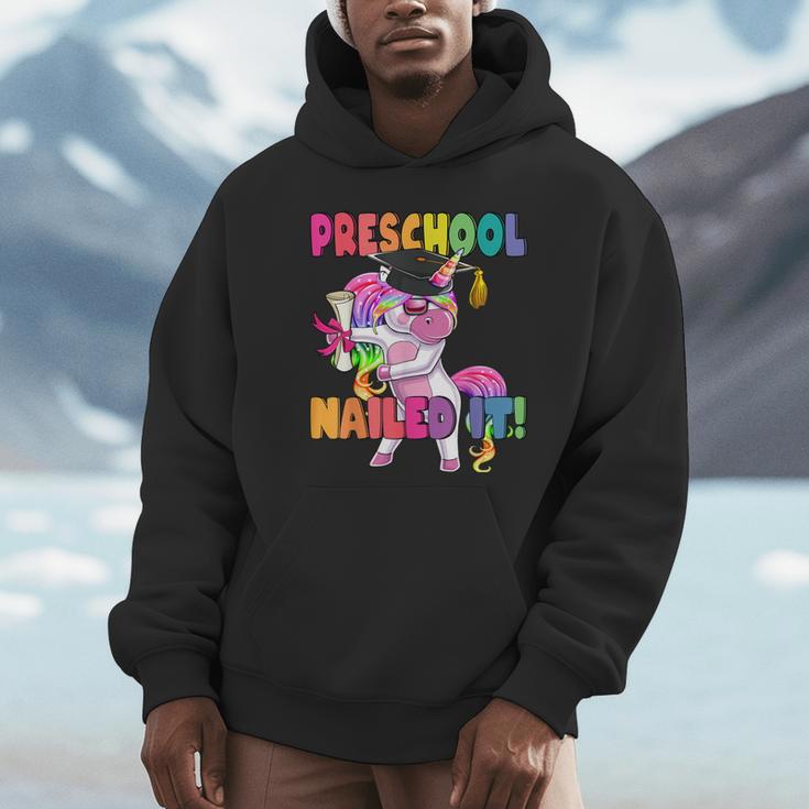 Preschool Nailed It Flossing Unicorn Graduation Shirt Unisex Hoodie
