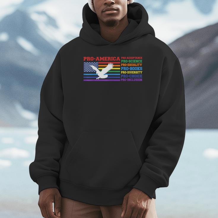 Pro America Pro Acceptance Pro Science Pro Equality Pro Book Unisex Hoodie