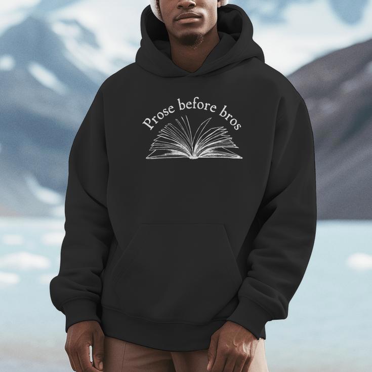Prose Before Bros Book Lover Literary Reading Unisex Hoodie Prose Before Bros Book Lover Literary Reading Unisex Hoodie