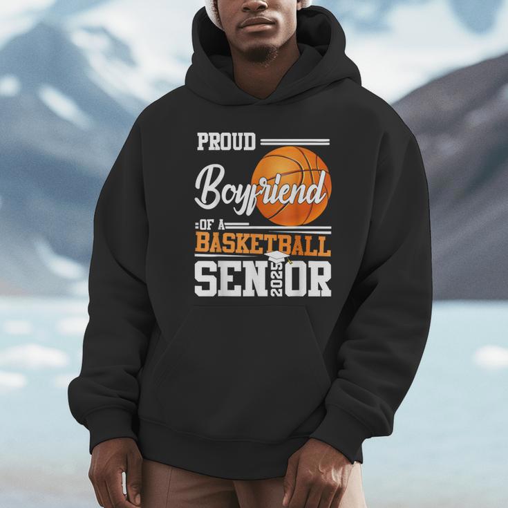 Proud Boyfriend Of A 2025 Senior Graduation Basketball Unisex Hoodie